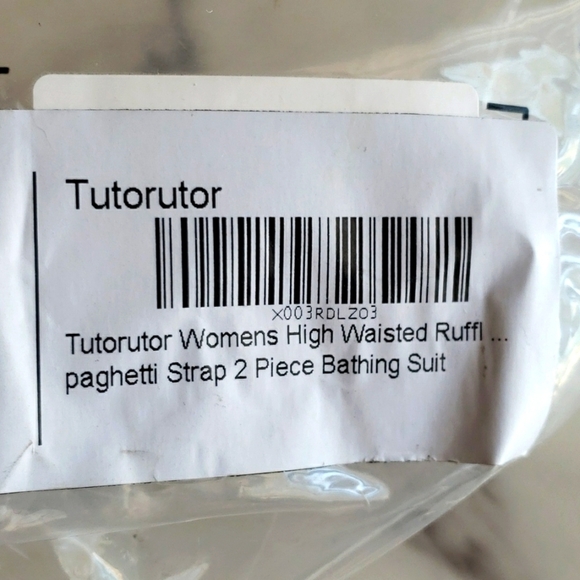 Tutorutor High Waisted Ruffle Floral Print Bikini Set Size M - Picture 13 of 13